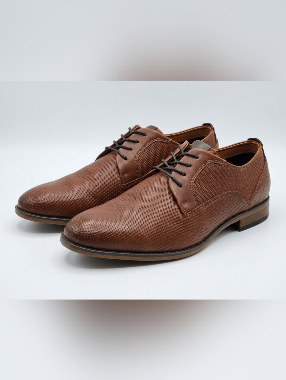 Call It Spring Men's Brown‎ Perforated Vegan Leather Derby Shoes